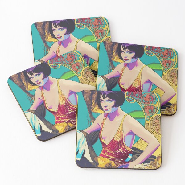 Item preview, Louise Brooks - Pop Art - Art Deco Portrait Print – Glamorous Flapper Woman for Vintage Art Lovers designed and sold by RickE.