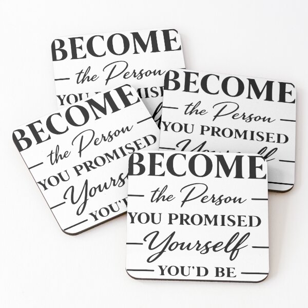 Item preview, Become the Person You Promised Yourself You'd Be | Motivational Typography T-Shirt | Self Growth Quote designed and sold by yassinehelal.