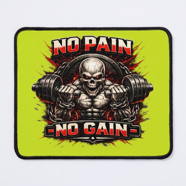 Item preview, No Pain No Gain – Hardcore Gym Motivation Bodybuilding & Strength Training designed and sold by SamiOmar94.