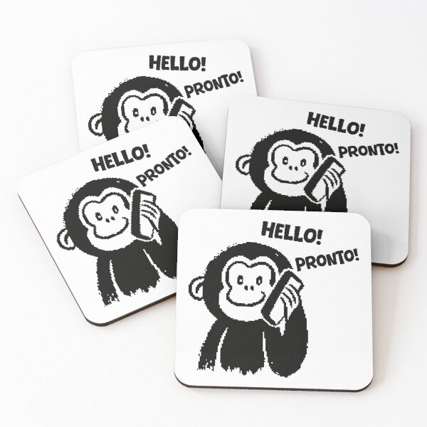 Item preview, A pixel Monkey with a phone designed and sold by ANVivid.