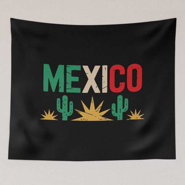 Item preview, Mexico – Cactus Typography Travel Art designed and sold by MarkedArtPrints.