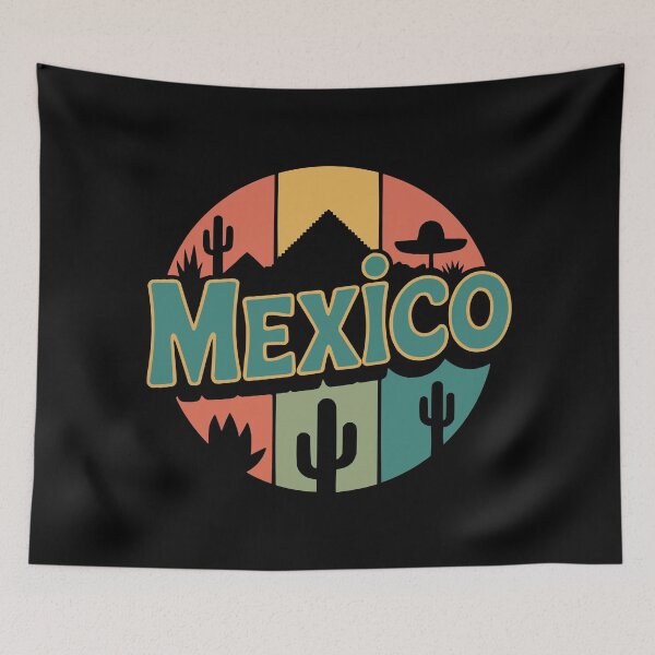 Item preview, Mexico – Sunset Desert Typography Travel Art designed and sold by MarkedArtPrints.