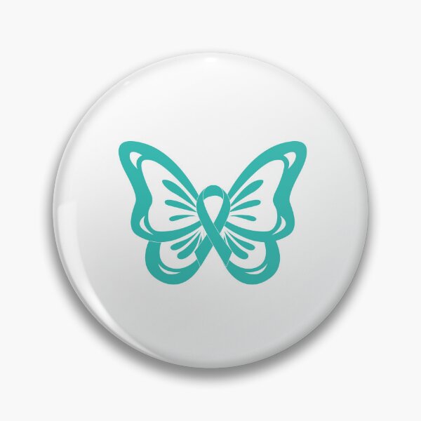 Item preview, butterfly Ovarian Cancer Ribbon, Ovarian Cancer, Teal Ribbon designed and sold by BlueDiamond-19.
