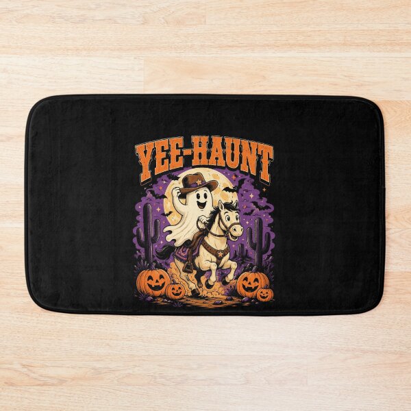 Item preview, Funny Yee Haunt Ghost Figure Cowboy Riding Horse Halloween Western Art designed and sold by elderberry.