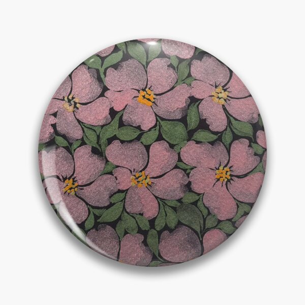 Item preview, Handpainted Metallic watercolor floral on Black background designed and sold by DesignsByCPR.