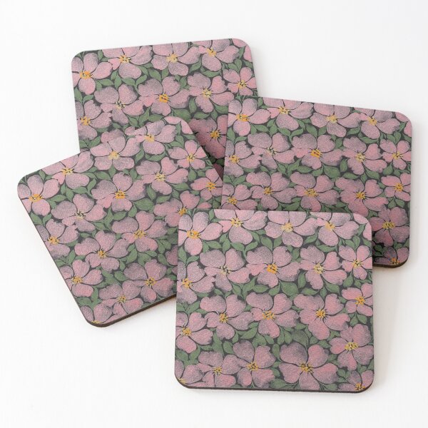 Item preview, Handpainted Metallic watercolor floral on Black background designed and sold by DesignsByCPR.