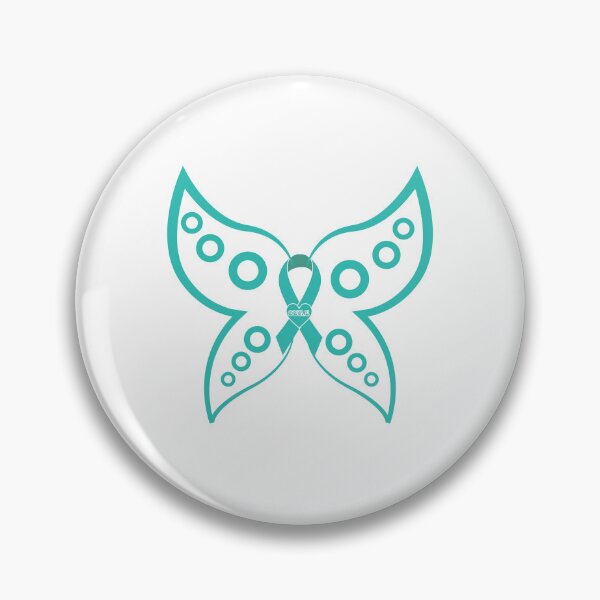 Item preview, butterfly Ovarian Cancer Ribbon, cure, Ovarian Cancer, Teal Ribbon designed and sold by BlueDiamond-19.