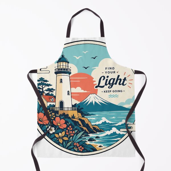 Item preview, Find Your Light Lighthouse | Vintage Coastal Motivation Travel Poster Art designed and sold by cannsuh.