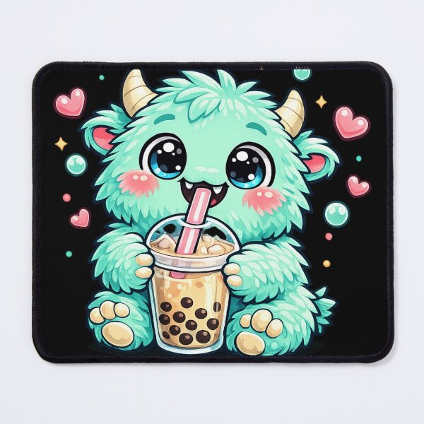 Item preview, Cute Bubble Tea Monster Kawaii Boba Lover Pastel Fluffy Creature designed and sold by EssentialsWear.