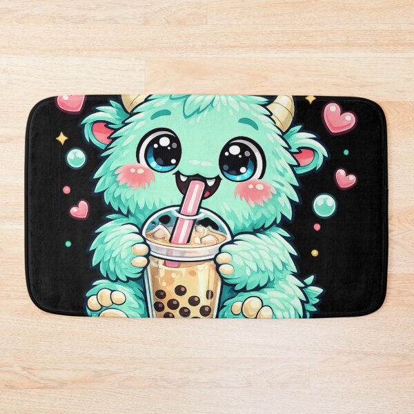Item preview, Cute Bubble Tea Monster Kawaii Boba Lover Pastel Fluffy Creature designed and sold by EssentialsWear.