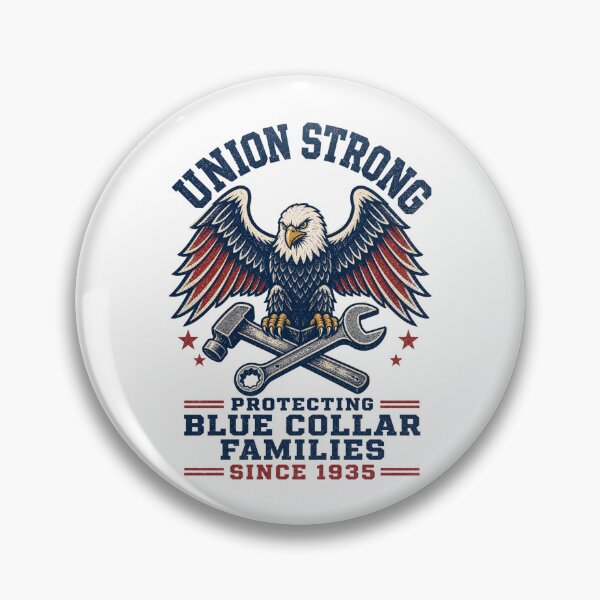 Item preview, Union Strong Blue Collar 1935 designed and sold by TrueBlueTrades.
