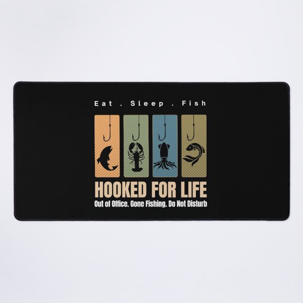 Item preview, Eat Sleep Fish Hooked For Life Funny Fishing Lover Gift T-Shirt designed and sold by ASN STUDIO.
