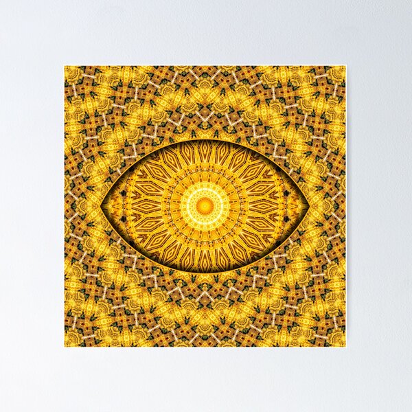 Item preview, Golden Temple Eye — Beautiful Light Mandala designed and sold by Jomsunshine.