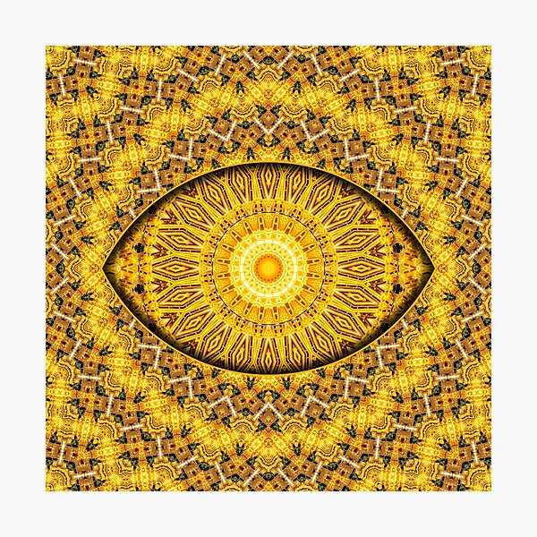 Item preview, Golden Temple Eye — Beautiful Light Mandala designed and sold by Jomsunshine.
