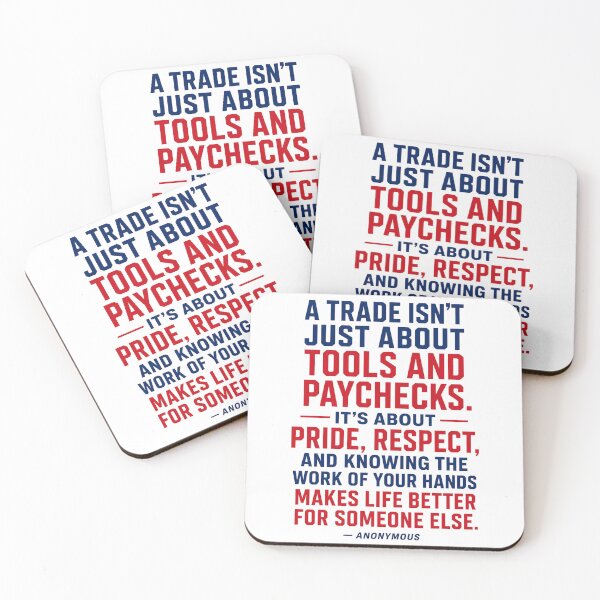 Item preview, Blue Collar Pride Quote designed and sold by TrueBlueTrades.