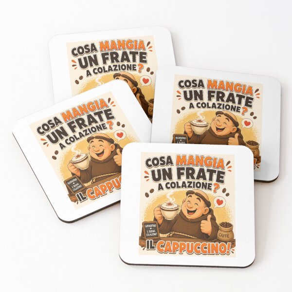 Item preview, Funny Friar – Cappuccino Cartoon Joke designed and sold by RipantinaFantasy .