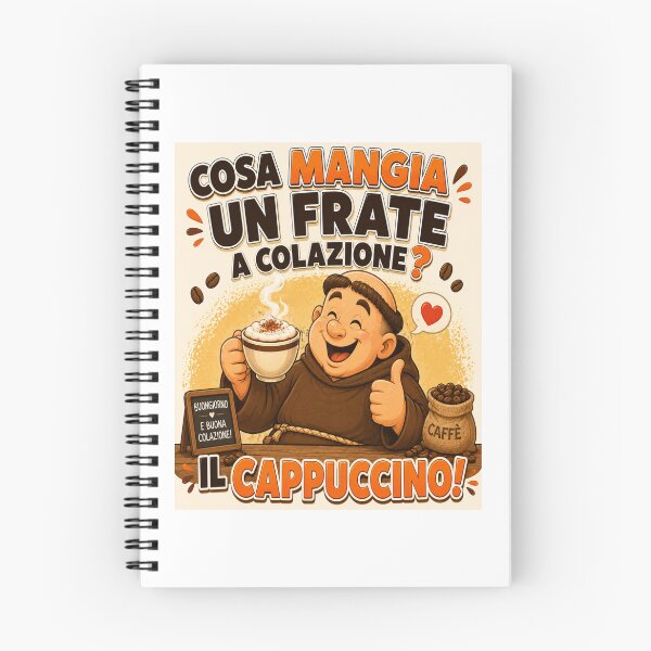 Item preview, Funny Friar – Cappuccino Cartoon Joke designed and sold by RipantinaFantasy .