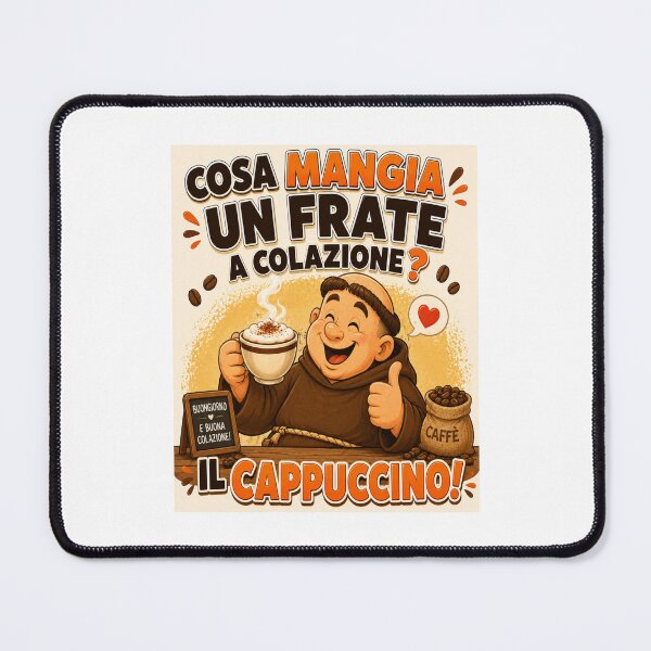 Item preview, Funny Friar – Cappuccino Cartoon Joke designed and sold by RipantinaFantasy .