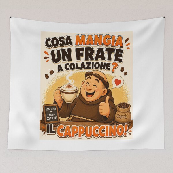 Item preview, Funny Friar – Cappuccino Cartoon Joke designed and sold by RipantinaFantasy .