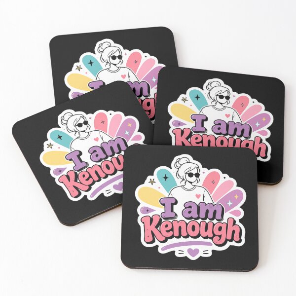 Item preview, I am Kenough – Cute Girl Aesthetic Sticker Design designed and sold by Eddy048.