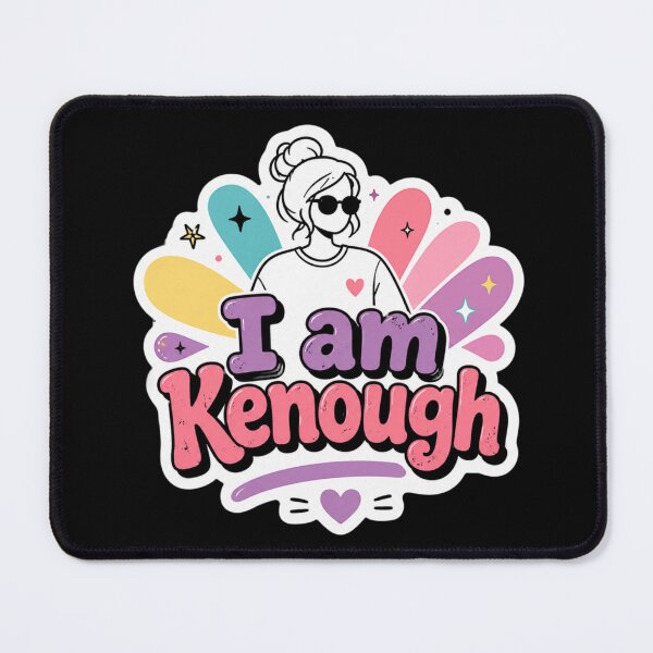 Item preview, I am Kenough – Cute Girl Aesthetic Sticker Design designed and sold by Eddy048.