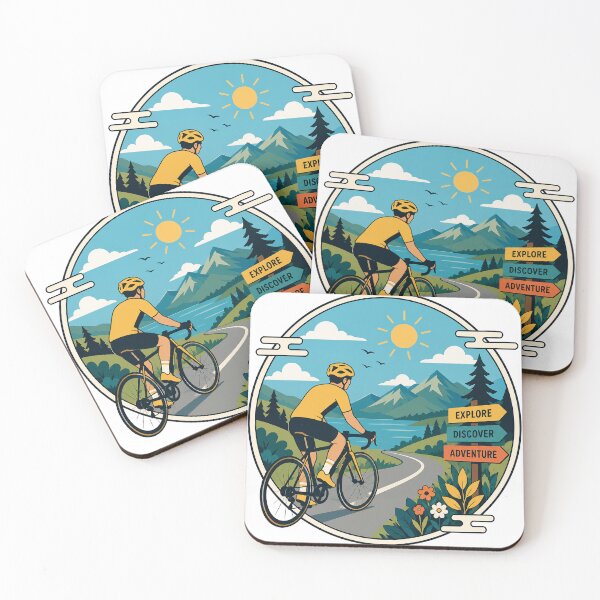 Item preview, Cycling Adventure Through the Mountains | Vintage Road Bike Nature Explorer Art designed and sold by cannsuh.