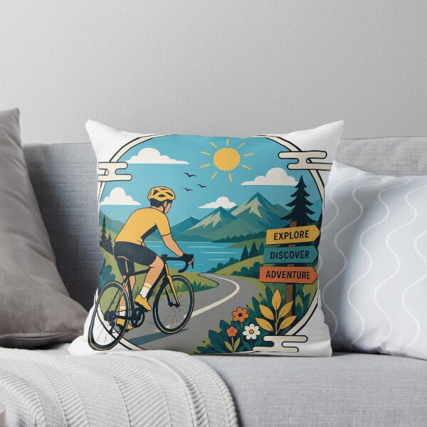 Item preview, Cycling Adventure Through the Mountains | Vintage Road Bike Nature Explorer Art designed and sold by cannsuh.