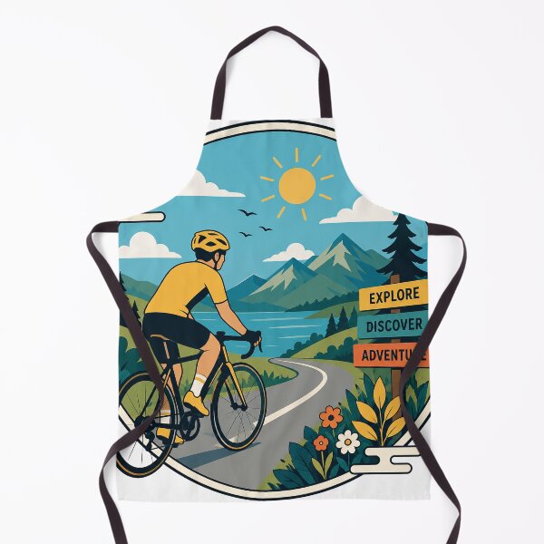 Item preview, Cycling Adventure Through the Mountains | Vintage Road Bike Nature Explorer Art designed and sold by cannsuh.