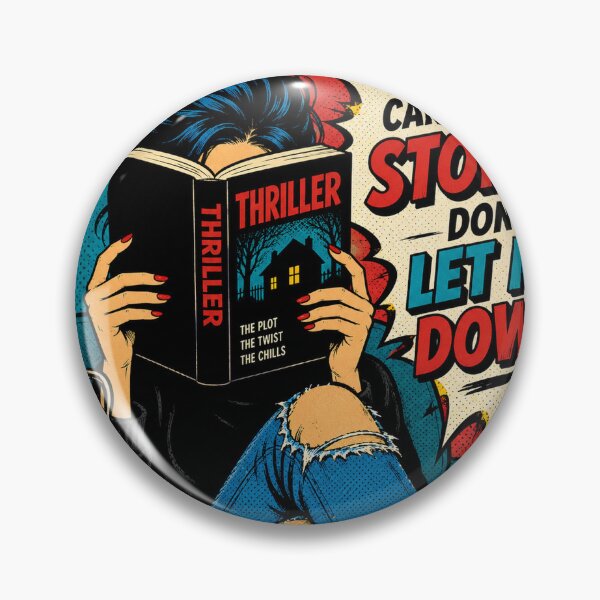Item preview, Thriller Book Lover Pop Art Reading Humor Graphic Tee Design designed and sold by TM DESIGNS AND MORE.
