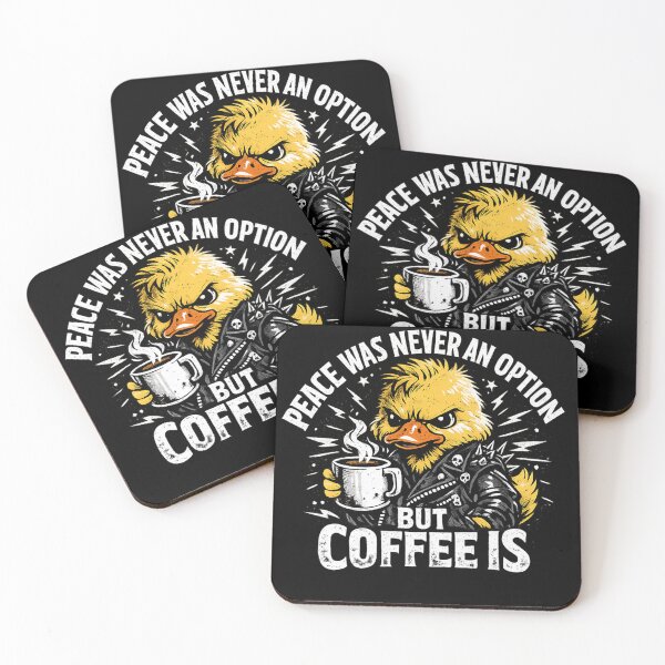 Item preview, Peace Was Never An Option But Coffee Is Funny Meme designed and sold by teemix.