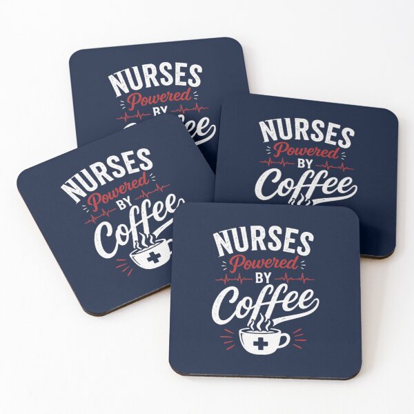 Item preview, Nurses Powered by Coffee designed and sold by ECWhite JR Designs.