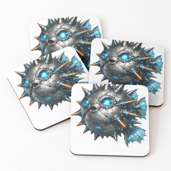 Item preview, Steel Pufferfish V5 | Premium Cybernetic Mechanical Pufferfish | Futuristic Industrial Sea Beast designed and sold by SteelCoat Studio.