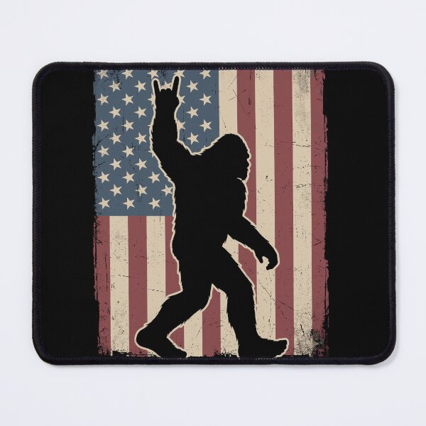 Item preview, Bigfoot American Flag Rock And Roll Hand Gesture designed and sold by Doodleoub.