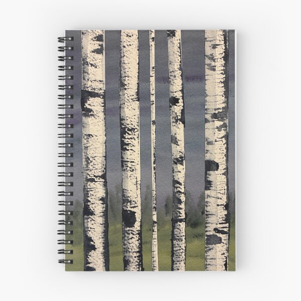 Item preview, Birch Trees at Night designed and sold by Lisa Neuman Watercolors.
