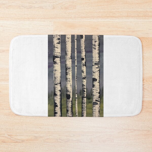 Item preview, Birch Trees at Night designed and sold by Lisa Neuman Watercolors.
