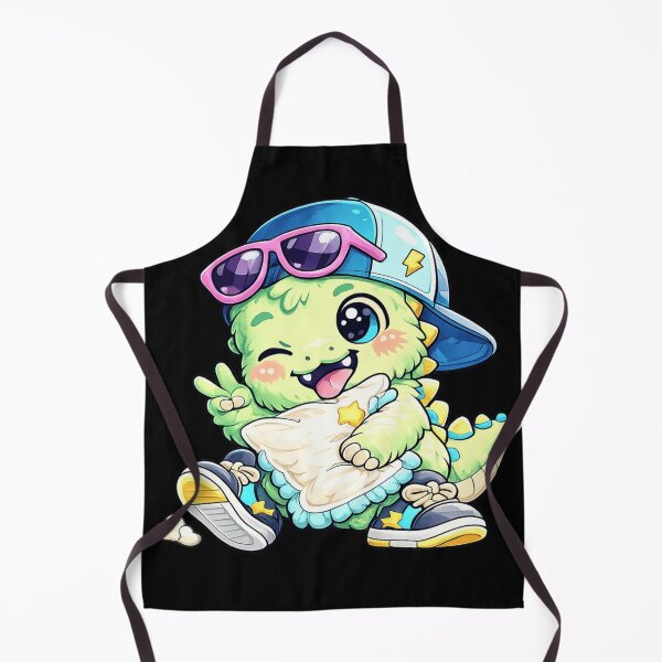 Item preview, Cute Cool Dinosaur Kawaii Sleepy Dino with Cap and Pillow designed and sold by EssentialsWear.