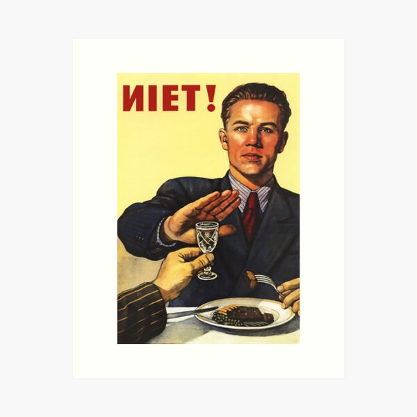 Item preview,  Anti Alcohol Vintage Soviet Propaganda designed and sold by Sintija BILIKA.