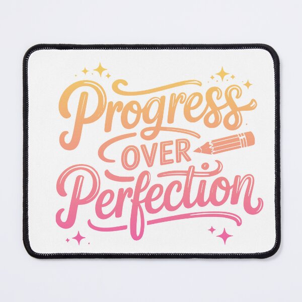 Item preview, Progress Over Perfection – Colorful Gradient Teacher Growth Mindset Quote designed and sold by PalleteCreation.