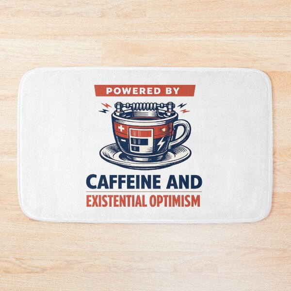 Item preview, Powered by caffeine and existential optimism designed and sold by teemix.