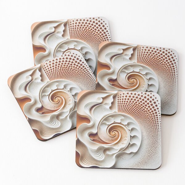 Item preview, Elegant Swirls with Geometric Patterns in Copper and White  designed and sold by Vicky Brago-Mitchell®.