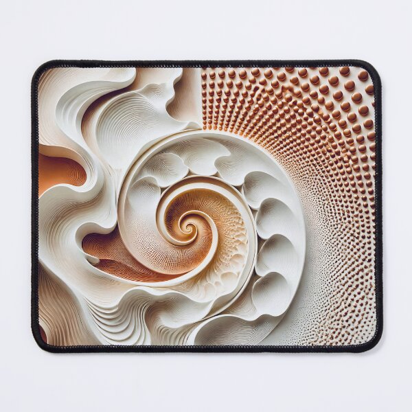 Item preview, Elegant Swirls with Geometric Patterns in Copper and White  designed and sold by Vicky Brago-Mitchell®.