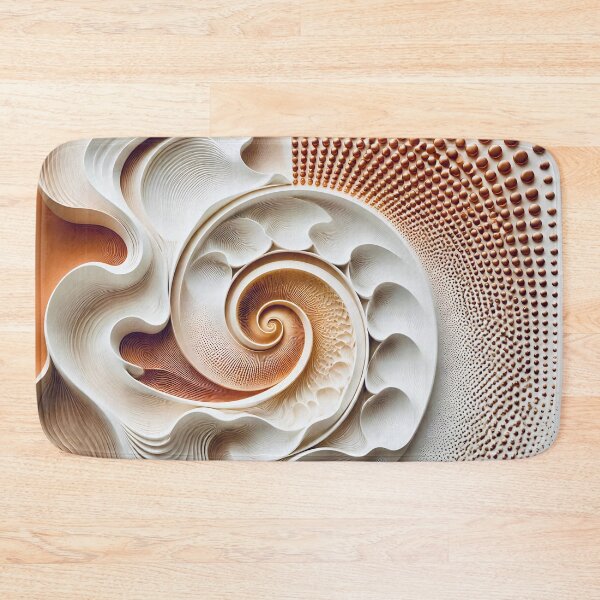 Item preview, Elegant Swirls with Geometric Patterns in Copper and White  designed and sold by Vicky Brago-Mitchell®.