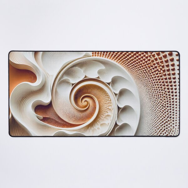 Item preview, Elegant Swirls with Geometric Patterns in Copper and White designed and sold by Vicky Brago-Mitchell®.