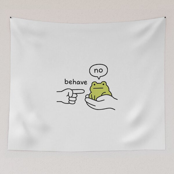Item preview, Dishonest Frog Funny Frog Meme Behave No designed and sold by andromeda-redd.