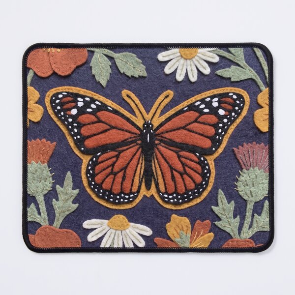 Item preview, Reverse Applique Butterfly Floral Textile Pattern Boho Craft Aesthetic designed and sold by Monyahahaha.