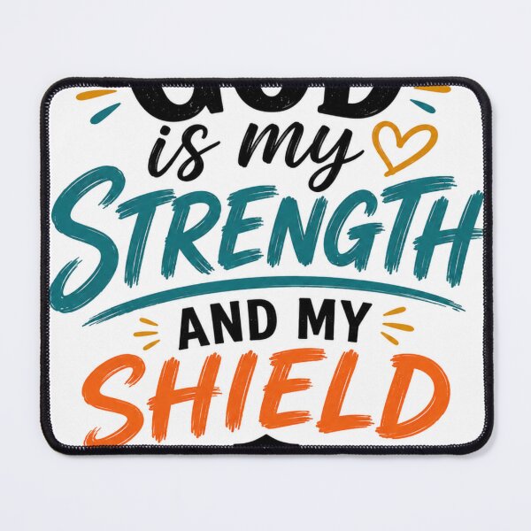 Item preview, God Is My Strength and My Shield | Psalm 28:7 | Christian Inspirational Quote designed and sold by MARSHORY.