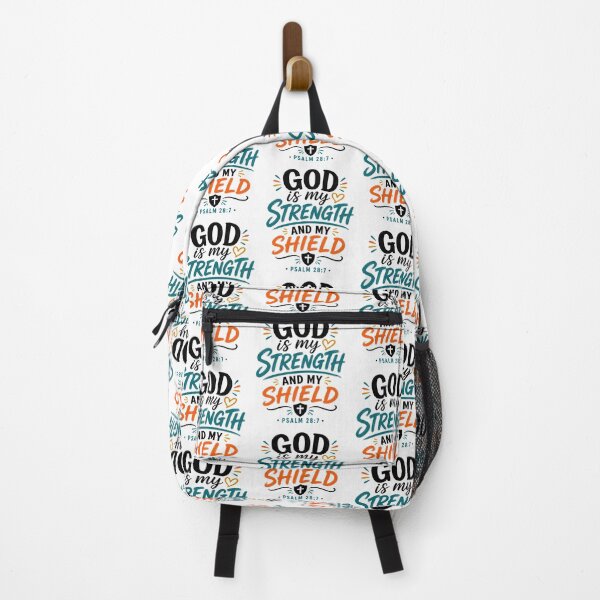 Item preview, God Is My Strength and My Shield | Psalm 28:7 | Christian Inspirational Quote designed and sold by MARSHORY.