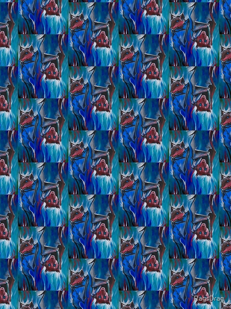 Thumbnail 3 of 3, Scarf, Double Bat designed and sold by RagsDrag.