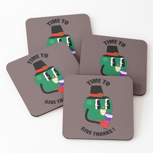 Item preview, 'Time to give thanks' Retro Vintage Green Apple Wine Toast designed and sold by manojbalan1968.