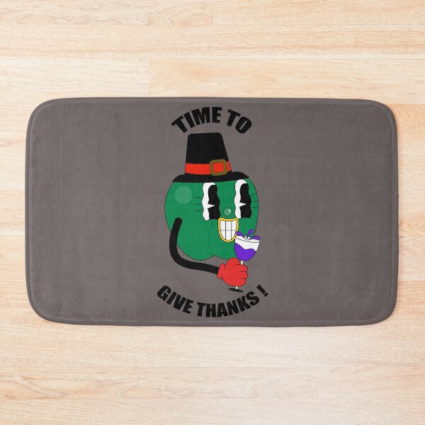 Item preview, 'Time to give thanks' Retro Vintage Green Apple Wine Toast designed and sold by manojbalan1968.